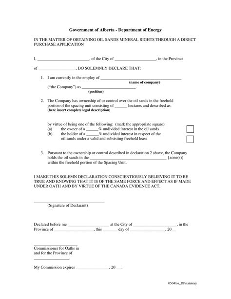 How To Complete A Statutory Declaration Form