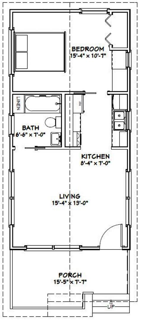 16x32 1 Bedroom House 16x32h1a 511 Sq Ft Excellent Floor Plans