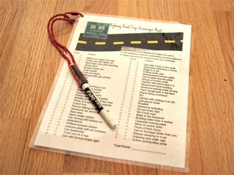 (for added motivation, be sure to offer a small prize or treat to the person who finds the most items!) Road Trip Scavenger Hunt For Kids And Adults {Free ...