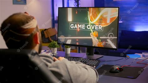 Premium Photo Game Over For Upset Gamer Playing On Powerful Computer