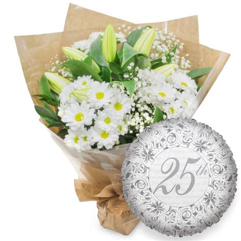 Happy 25th Anniversary Flower Bouquet Reliable Online Flower Shop