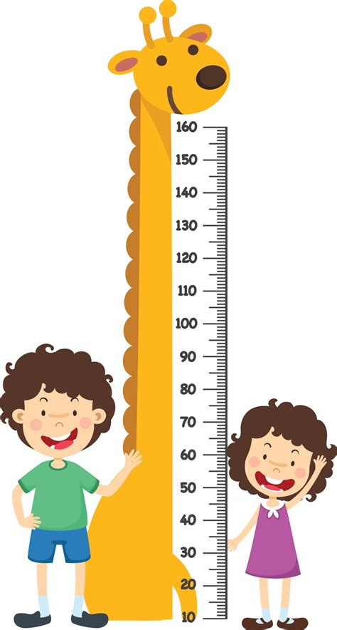 Meter Wall With Boy And Girlvector Illustration 2894565 Vector Art At