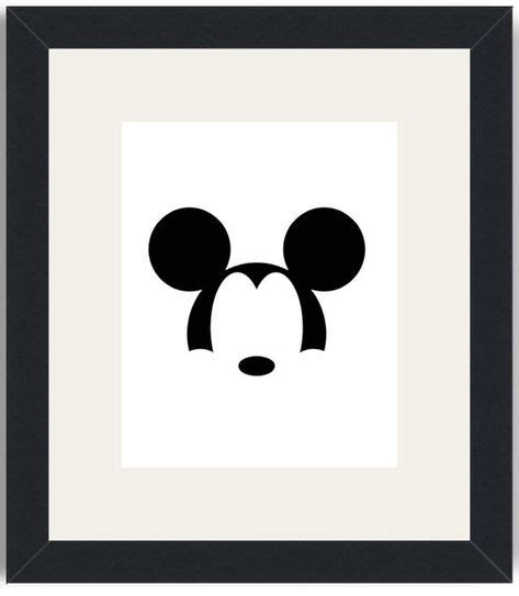 Disneys Mickey Mouse Inspired Minimalist Digital Print Mickey Mouse