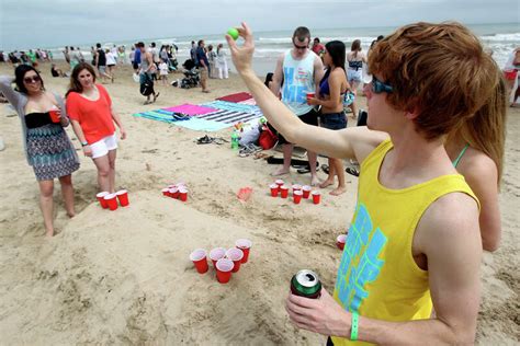 Chase Kaiser An Aggie Plays Some Beer Pong During Spring Break