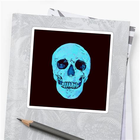 Blue Skull Sticker By Mstfcntrk Blue Skulls Skull Sticker Skull