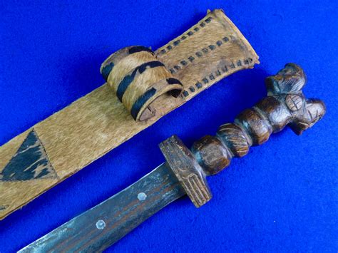 Old Antique Vintage Africa African Short Sword W Scabbard Antique