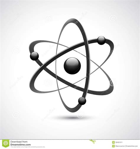 Atom Logo Symbol 3d Stock Vector Illustration Of Energy