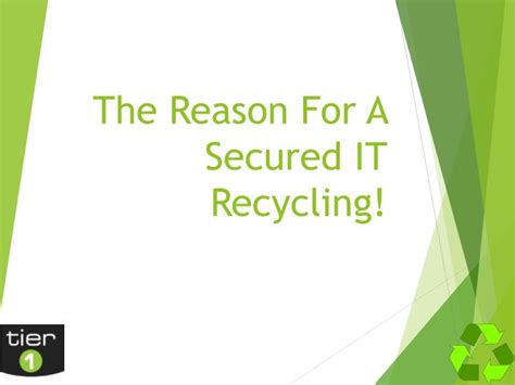 Ppt The Reason For A Secured It Recycling Powerpoint Presentation