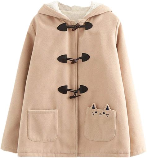 Womens Winter Coats Japanese Cute Thick Warm Hooded Jacket At Amazon