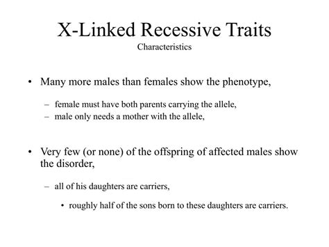 Explain why a trait is. PPT - Sex Chromosomes PowerPoint Presentation - ID:6743403