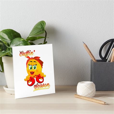 Sexy Emoji Girlemoticon Cuffing Season Art Board Print For Sale By Gambeeno Redbubble