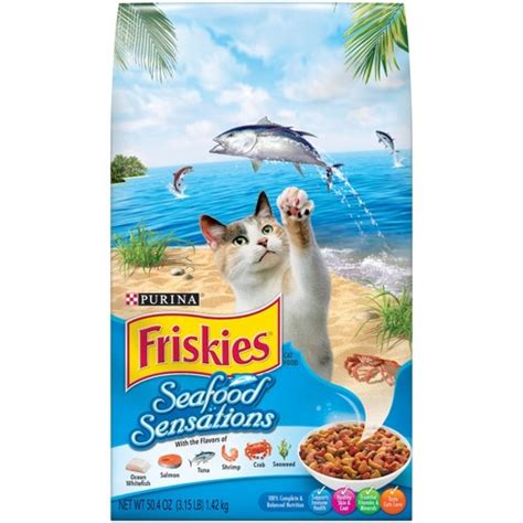 Friskies offers a huge variety of wet food, a small if you choose to buy friskies, avoid their dry recipes. Purina® Friskies Seafood Sensations Dry Cat Food : Target