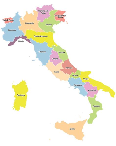 Cartina Politica Regioni Ditalia Cartina