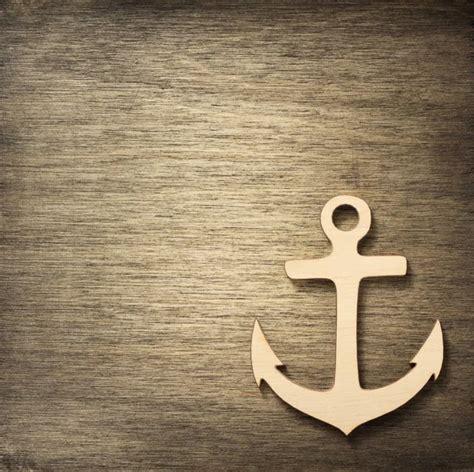 Wooden Anchor On Wooden Board — Stock Photo © Borjomi88 118196042