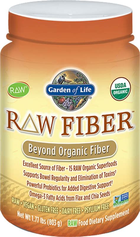 Raw Fiber 177 Powder Digestive Health Supplements Puritans Pride
