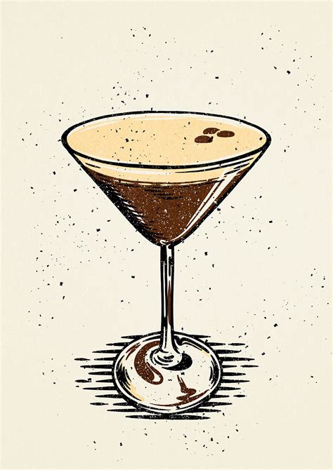 Espresso Martini Cocktails Cocktail Illustrations