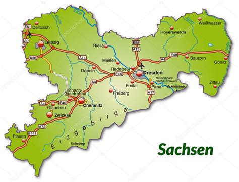 Tripadvisors sachsen karte mit hotels, pensionen und hostels: Karte von Sachsen - Vektorgrafik: lizenzfreie Grafiken ...