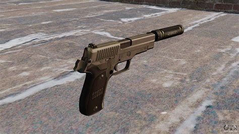 Sig Sauer P226 Pistol With Silencer For Gta 4