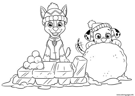 PAW Patrol Holiday Colouring Page Coloring Page Printable