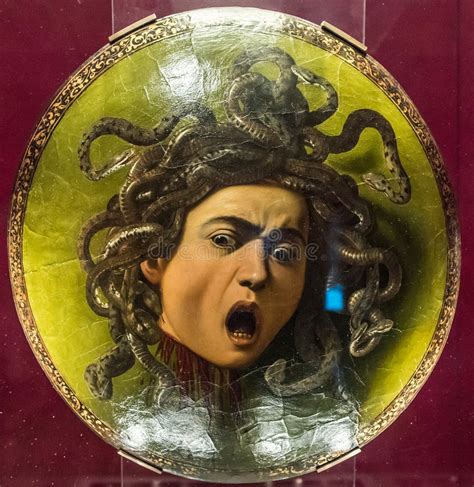 Medusa Painting Caravaggio Uffizi Museum Florence Stock Photos Free