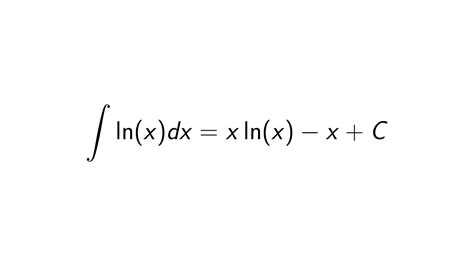 what is the integral of ln x epsilonify