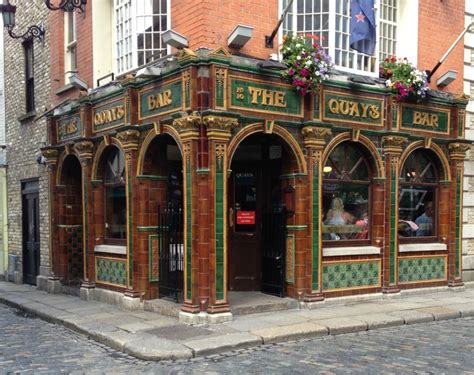 The Old Fashioned Exterior Of The Quays Irish Restaurant In Dublin