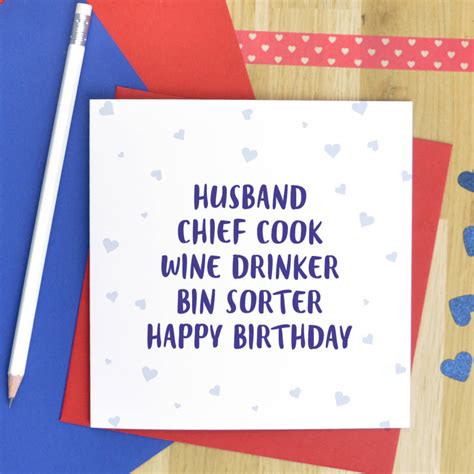 Personalised Husband Card By Pink And Turquoise