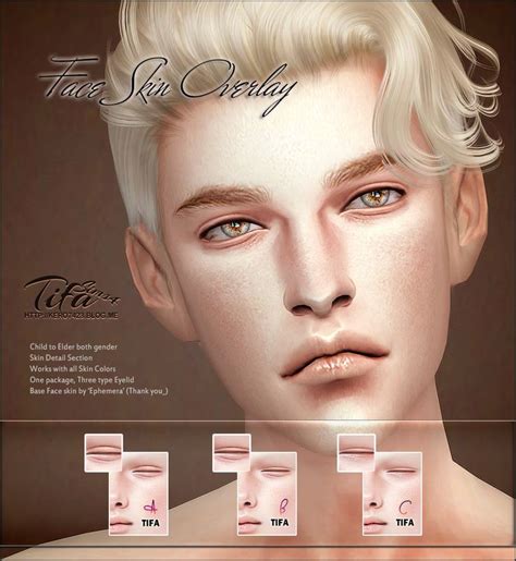 Sims 4 Face Skin Overlay Male And Female By Tifa