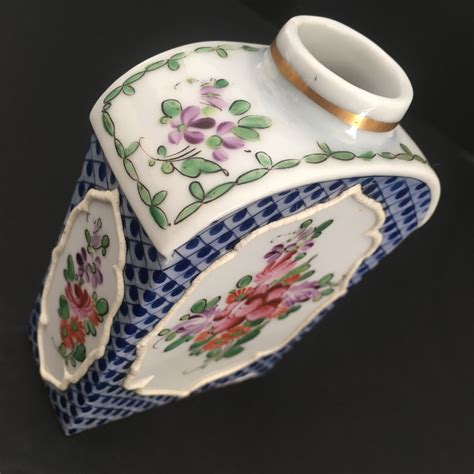 Edme Samson Paris Enameled Porcelain Tea Caddy Etsy