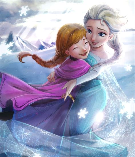 Elsa And Anna Frozen Fan Art 39246586 Fanpop