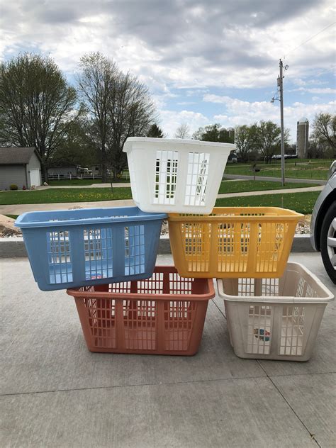 Rubbermaid Laundry Basket Mcm Utility Basket Plastic Etsy