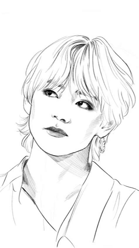 Bts V Coloring Pages Coloring Reference
