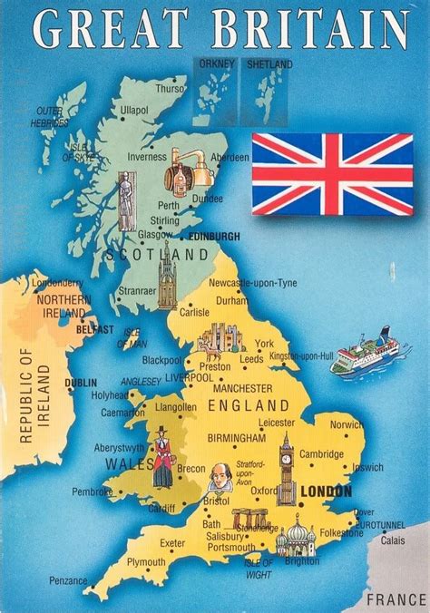 Great Britain On Europe Map World Map