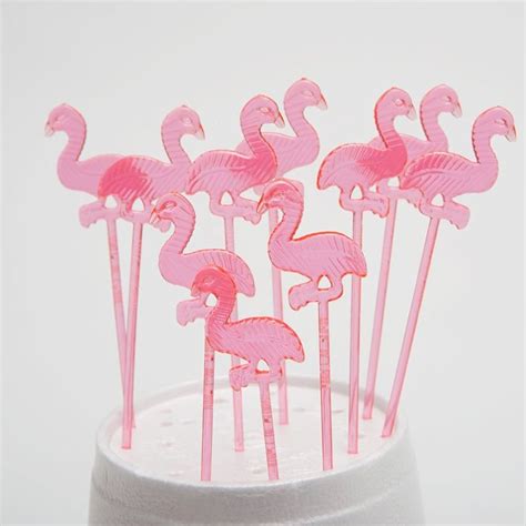 Fun Express Plastic Pink Flamingo Picks 72 Pieces Flamingo Party