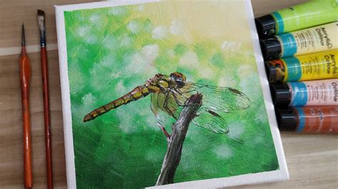 Acrylic Painting How To Paint Dragonfly Easy Painting Tutorial 120