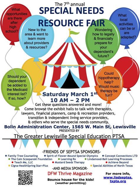 Special Needs Resource Fair With The Greater Lewisville Special