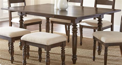 Since all four sides fold, you can go from a round table that seats six, to a compact square design in no time. Bexley Warm Espresso Rectangular Drop Leaf Dining Table ...