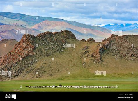 Mongolia Bayan Ulgii Province Western Mongolia The Colored Mountains