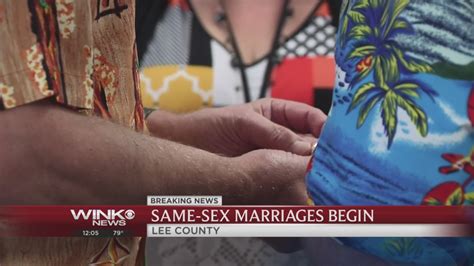 Same Sex Marriages Begin In Southwest Florida