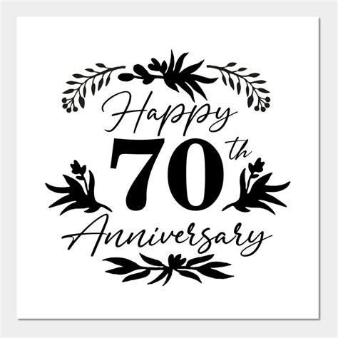 Happy 70th Anniversary Since 1951 70th Anniversary T By Saritta In