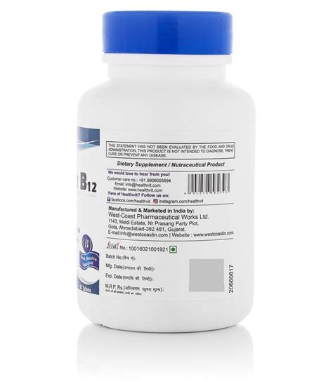 Maybe you would like to learn more about one of these? Healthvit Vitamin B12 Methylcobalmin 2000mcg 60 Tablets ...