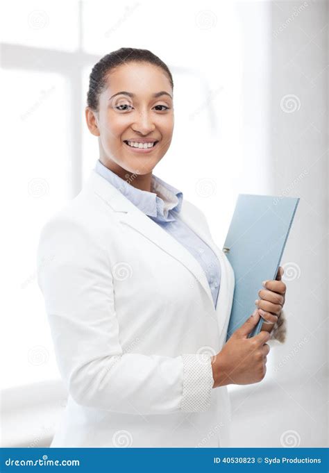 African Businesswoman In Office Stock Image Image Of Boss Happy