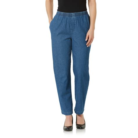 Basic Editions Womens Elastic Waist Jeans Kmart