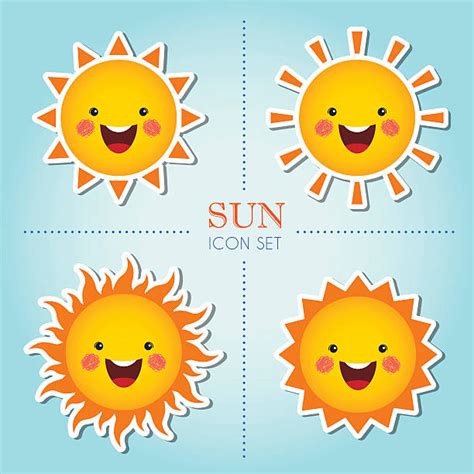 Clip Art Of A Smiley Face Sun Illustrations Royalty Free Vector