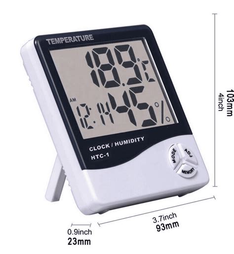 Indoor Digital Thermometer Hygrometer Temperature Humidity Meter Htc 1 Majju Pk