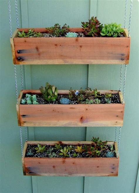 20 Smart Diy Box Hanging And Standing Planter Ideas Succulent Planter
