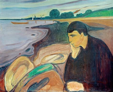 Munch Melancholy Bergen Edvard Munch As Art Print Or Hand