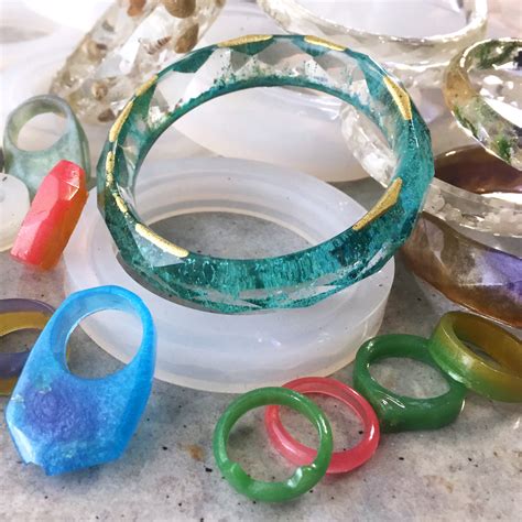 Diy Resin Bracelets Rings Jewelry In Silicone Molds Friday Findings Review