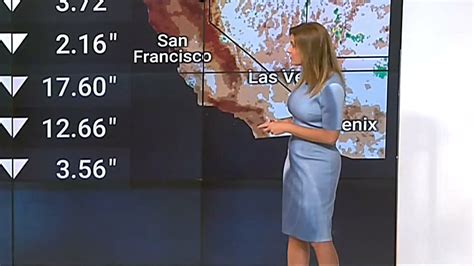 Jen Carfagno The Weather Channel Light Blue Dress Profile View