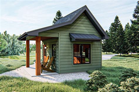 Simple Backyard Cottage Plan With Kitchenette 62933dj Architectural